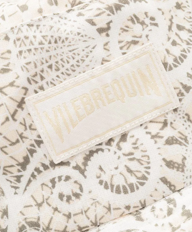 Vilebrequin Boheme beige panama in logo print