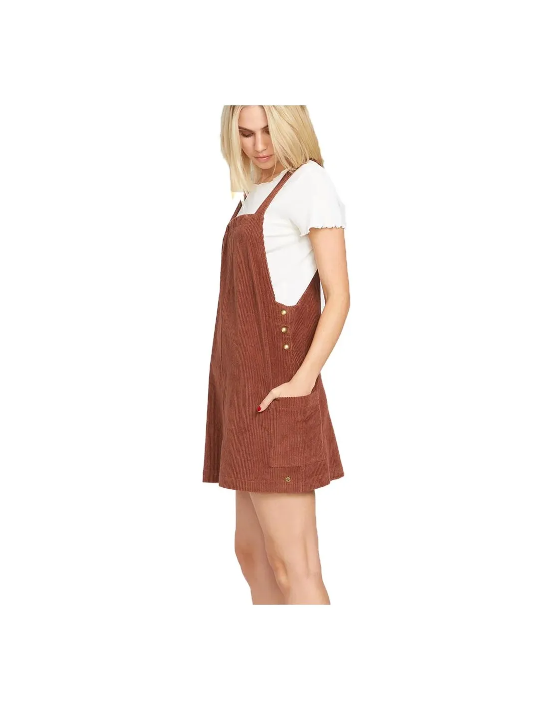 VOLCOM CHORD DRESS CHESNUIT BROWN