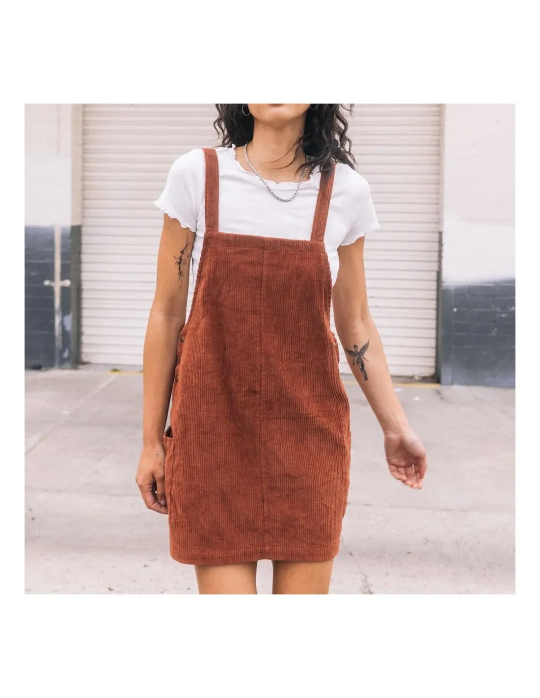 VOLCOM CHORD DRESS CHESNUIT BROWN