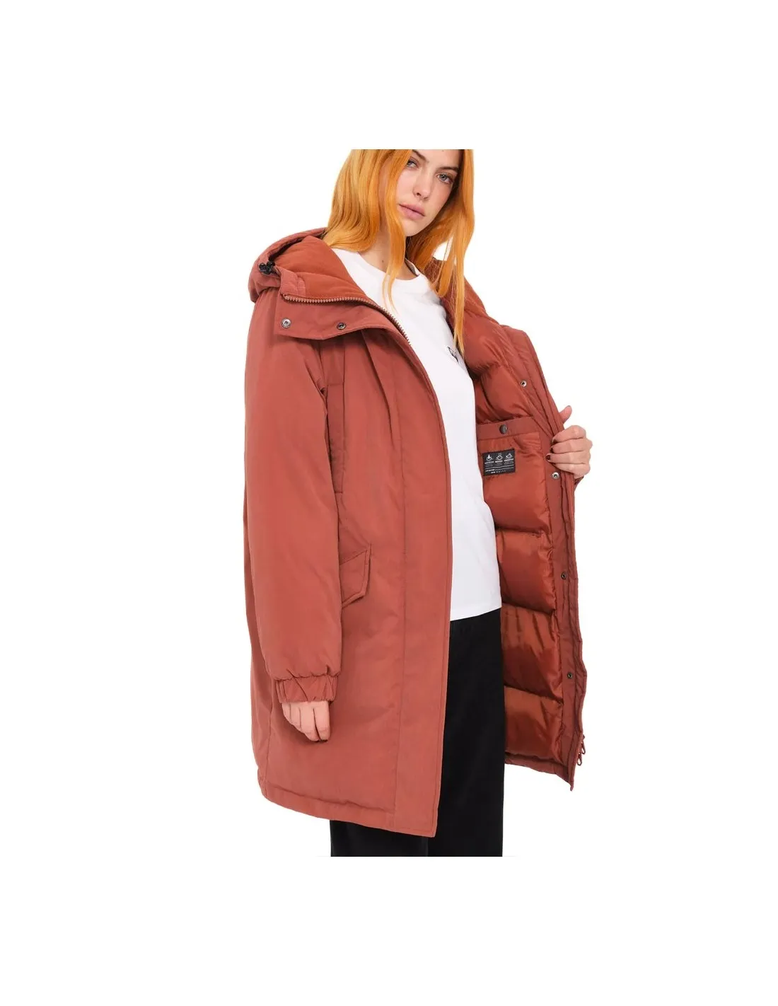 VOLCOM SLEEPI PUFF UPPARKA CHESTNUT BROWN
