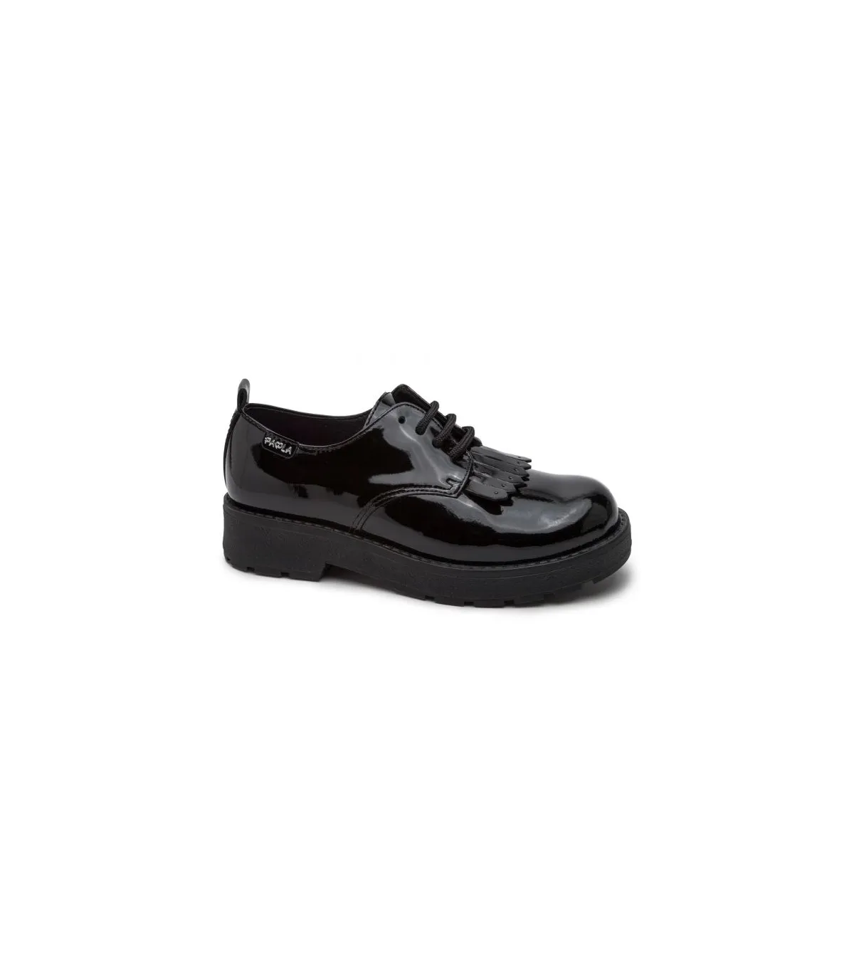 Zapato casual charol negro Paola