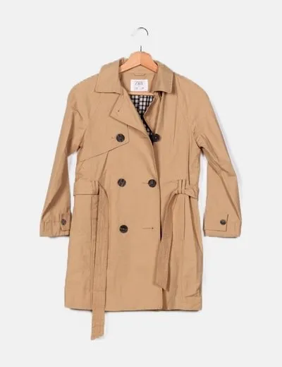 Zara Gabardina beige básica