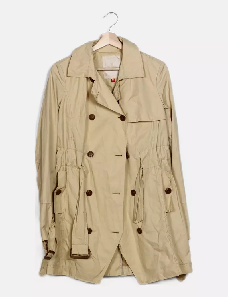 Zuelements Gabardina beige impermeable